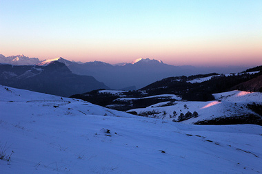 Il tramonto sulle Dolomiti